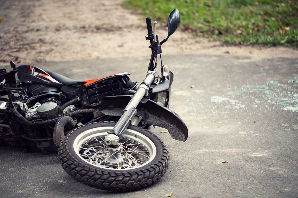 fallen motorcycle